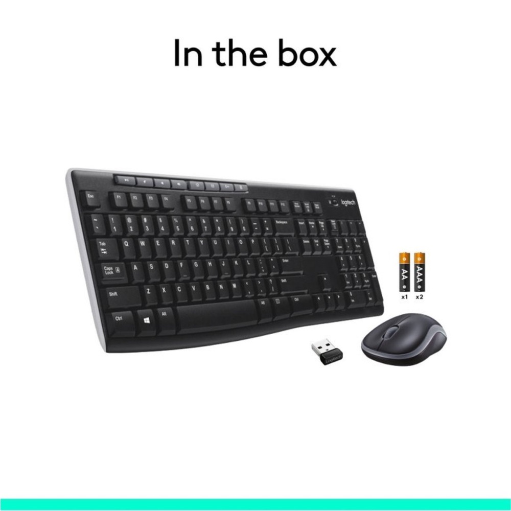 Logitech Wireless Keyboard & Mouse Combo – Full Size, USB Receiver, Brand New - Picture 8 of 9